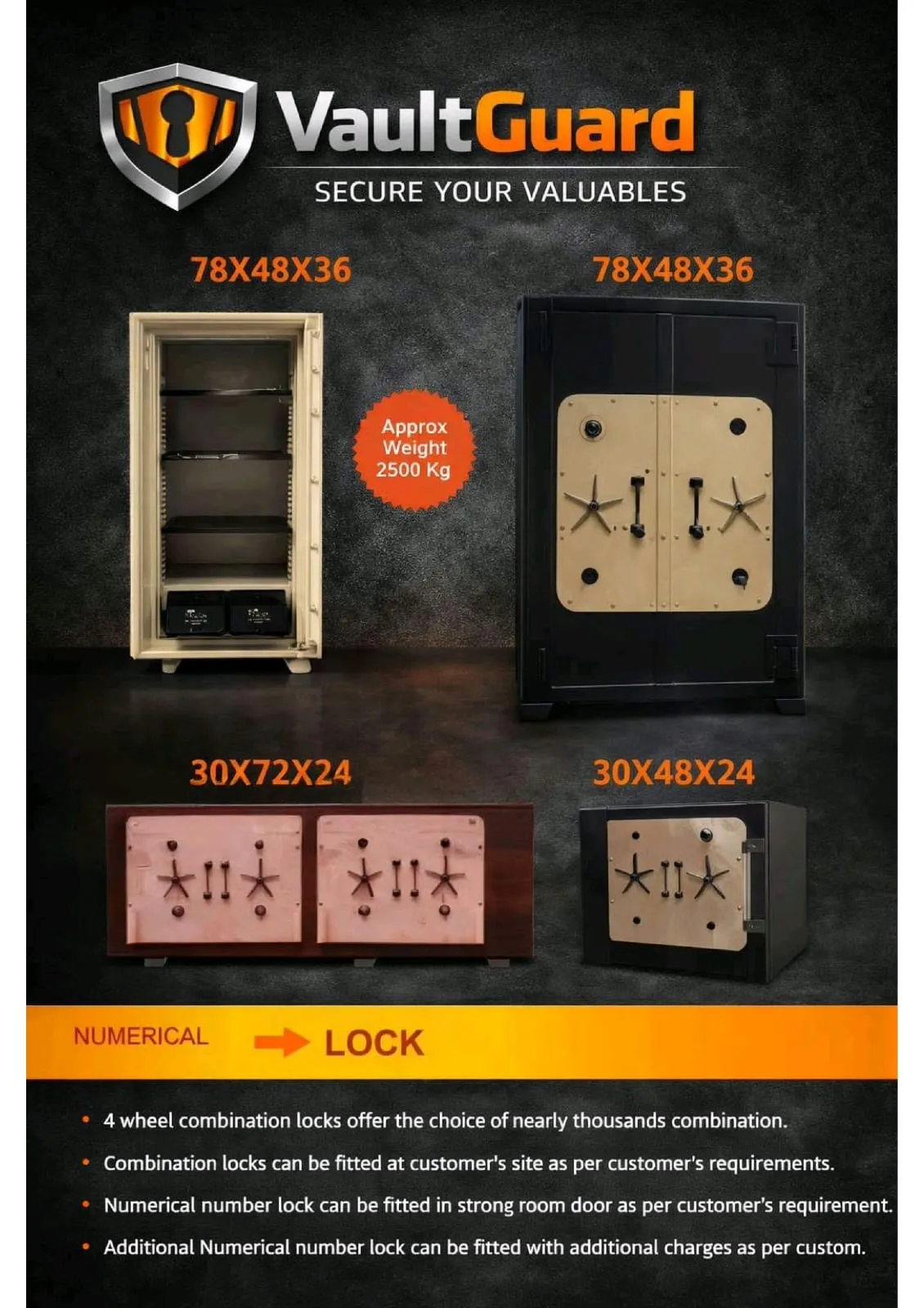 VaultGuard catalog — product range