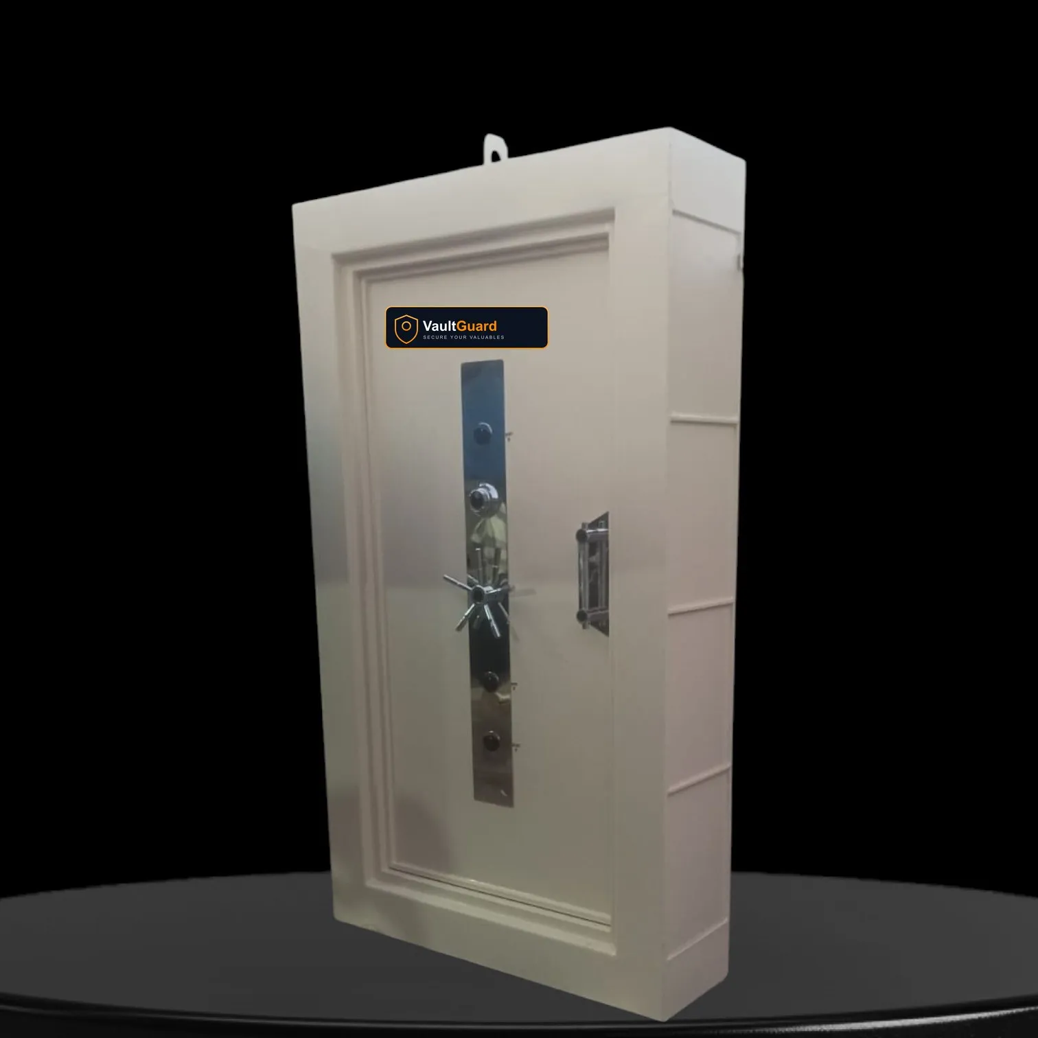 Cream fireproof safe with combination lock